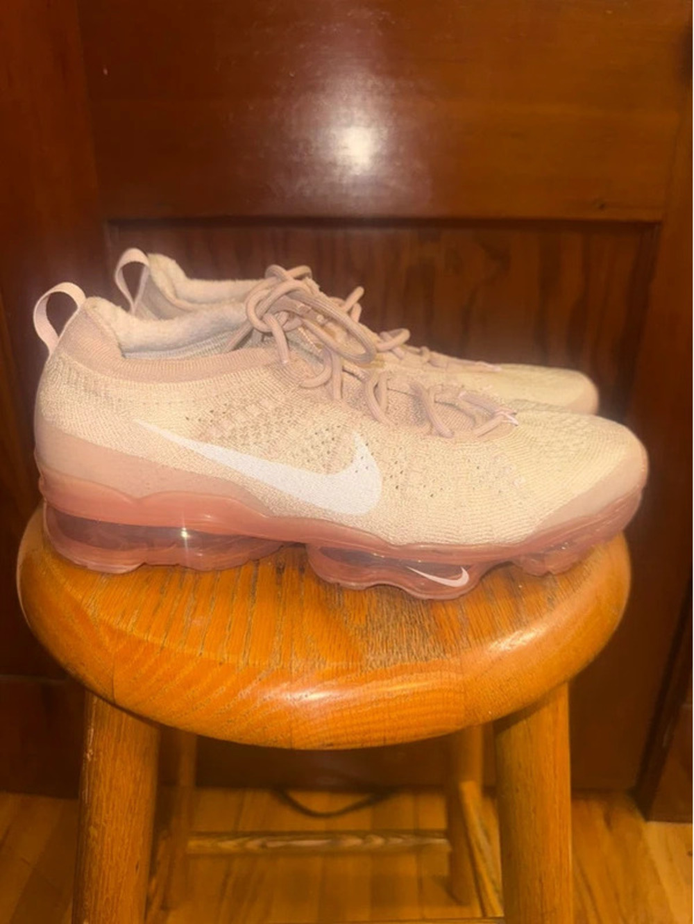Nike Air VaporMax Flyknit Pink Beige Women’s Sneakers Size 10 DV6840-101